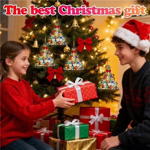 Cat Christmas Ornaments Gift for Cat Lovers & Home Decor Holiday Cat Decor (1pc) - Picture 6 of 7